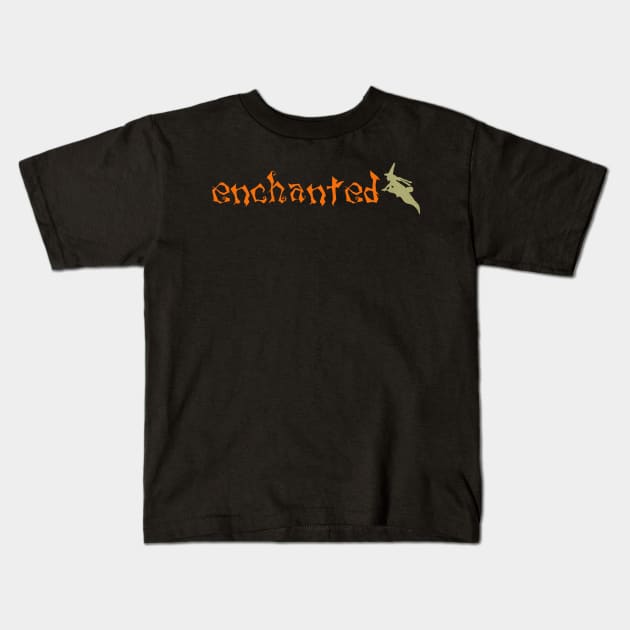 Enchanted Witch Fun Halloween Kids T-Shirt by teesbyfifi